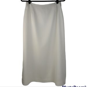 VINTAGE Laura Ashley Midi Straight Skirt Women's 8P Petite Ivory